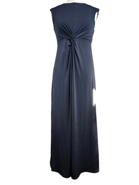 Old Navy NWT Dusk Navy Teal Knot Front Sleeveless Maxi Occasion Dress Small
